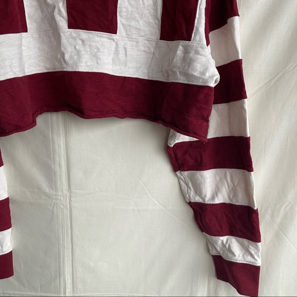 Guess Long Sleeve Rugby Crop Top - Picture 6 of 9